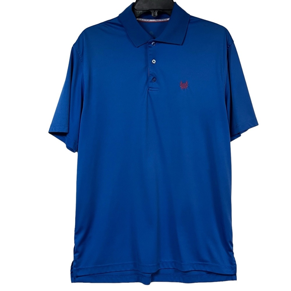 Milburn Country Club Polo Shirt Royal‎ Blue Mens Golf Moisture Wicking Size M